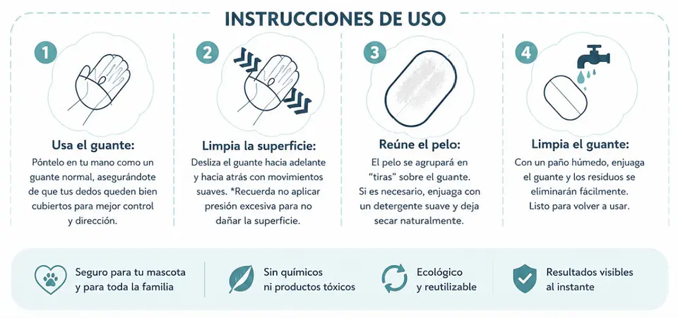 Pack  2 Guantes Quita Pelos 3