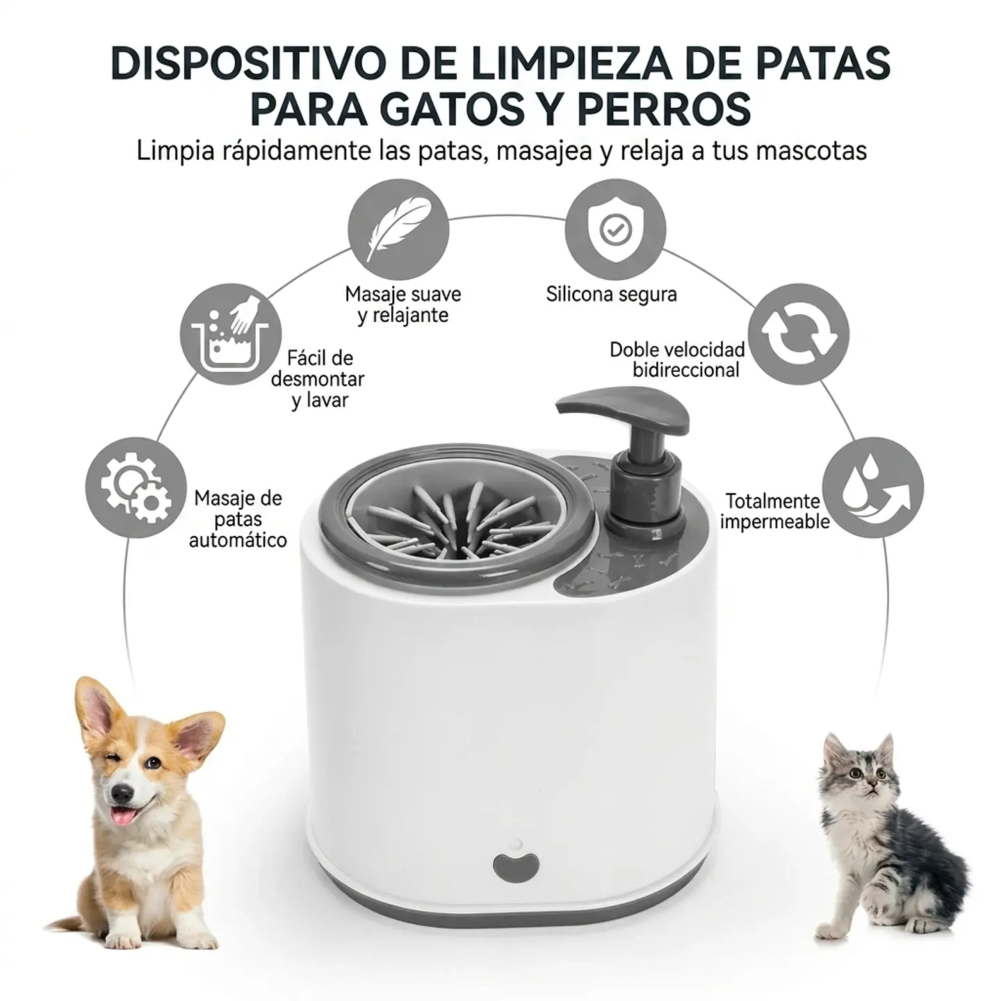 Limpiador de patitas con dispensador 4