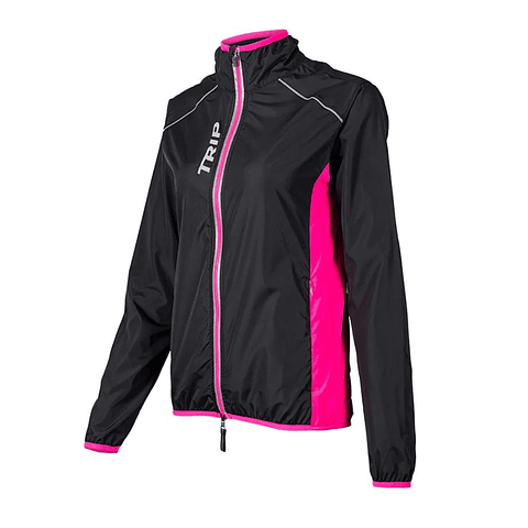 Cortaviento Trip Negro/Rosa