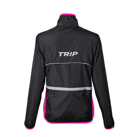 Cortaviento Trip Negro/Rosa