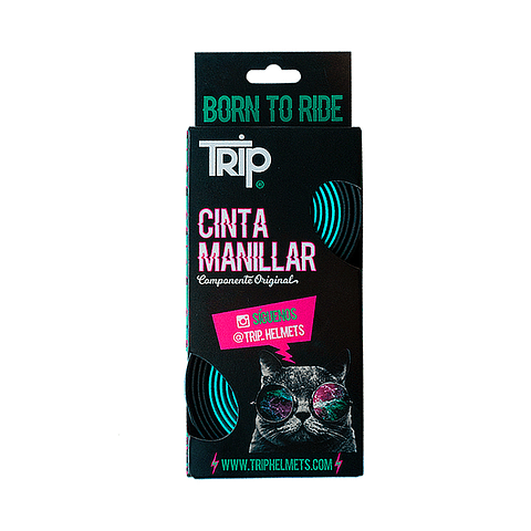 Cinta Manillar Trip Negra/Turqueza