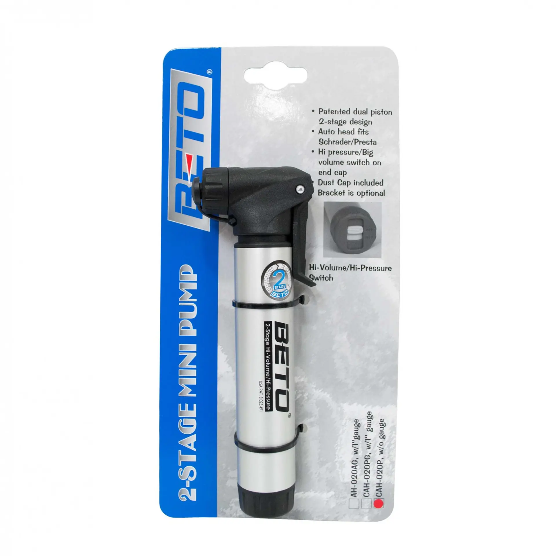 Bombín Beto 2 Stage Mini Pump 130 PSI 1