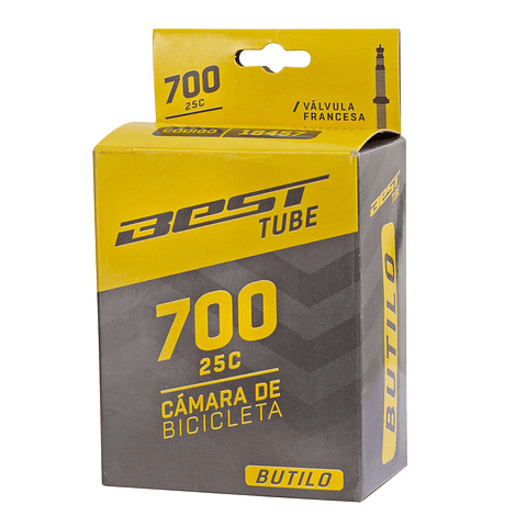 Cámara Bicicleta Ruta 700 X 25C V. Francesa 60mm Best