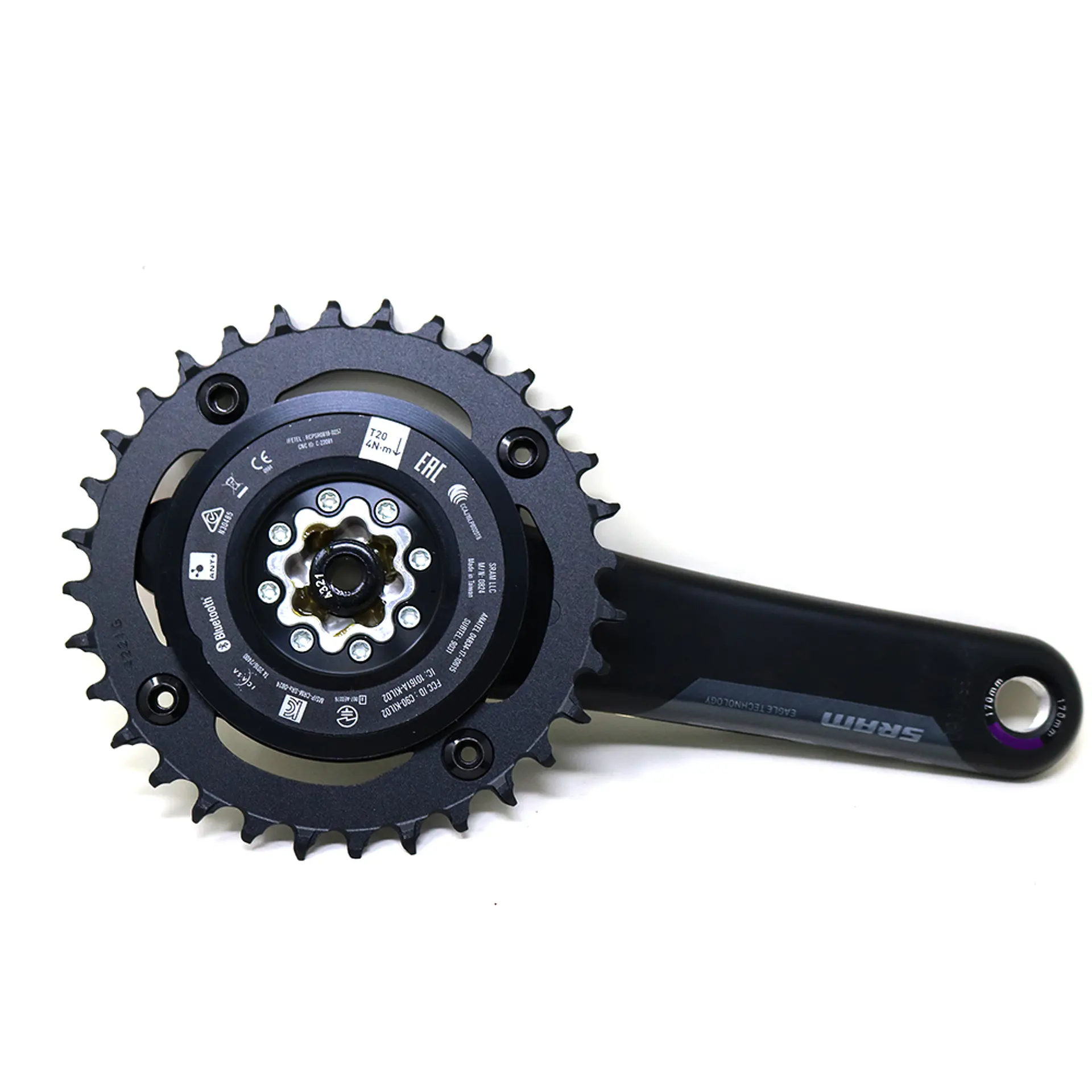 Volante SRAM Powermeter Eagle XX1 Boost DUB 104BCD 32T 175 mm Carbono 2
