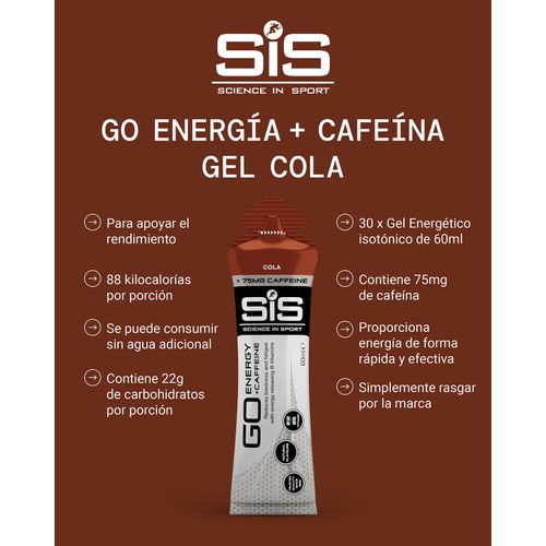 Gel Energético SiS GO Energy + Cafeína Cola 60ml 3