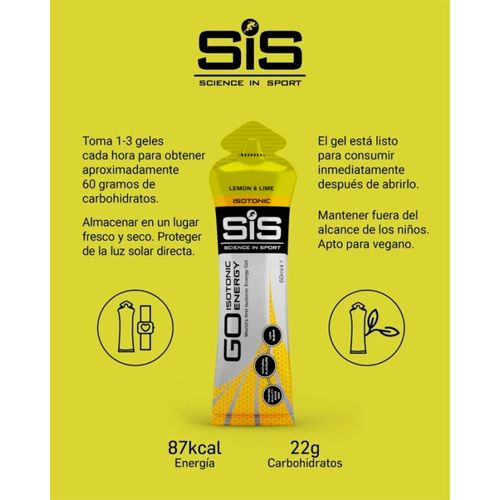 Gel SiS GO Isotónico Lima Limón 60ml 2