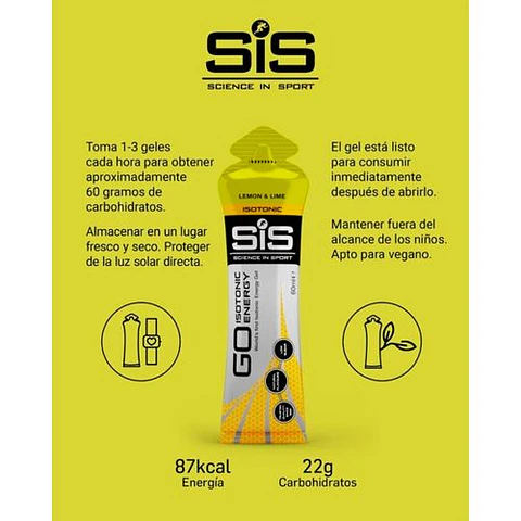 Gel SiS GO Isotónico Lima Limón 60ml