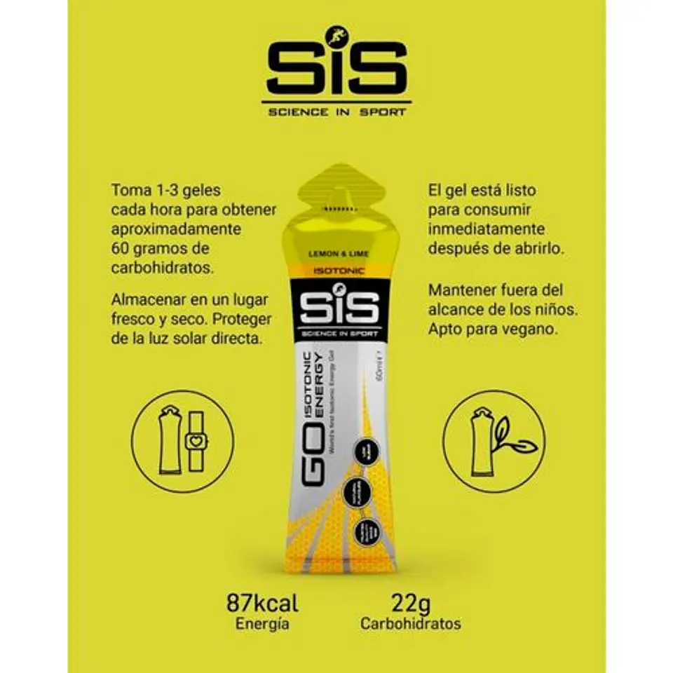 Gel SiS GO Isotónico Lima Limón 60ml 2