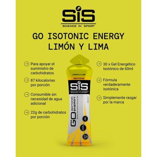 Gel SiS GO Isotónico Lima Limón 60ml 3