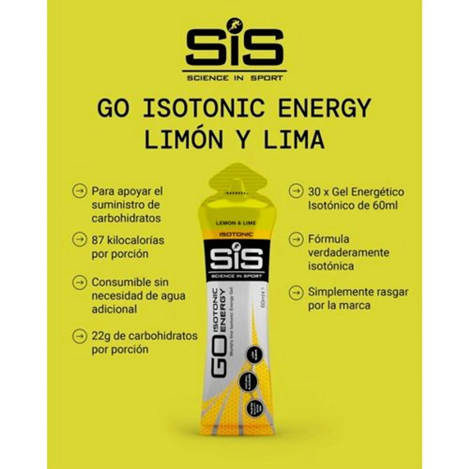 Gel SiS GO Isotónico Lima Limón 60ml 3