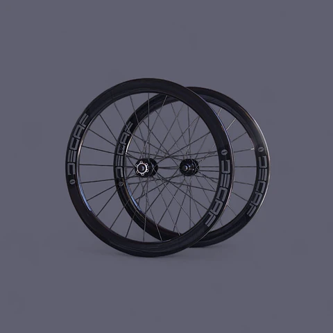 Set Ruedas de Carbono Decaf 700C Perfil 50 mm Disc 12x100/12x142