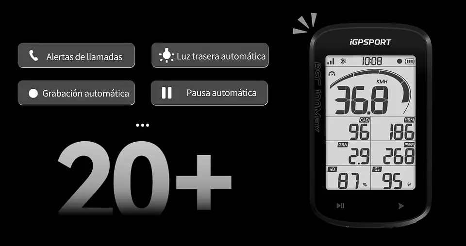 Ciclocomputador GPS iGPSPORT BSC100Max Pantalla 3” 9