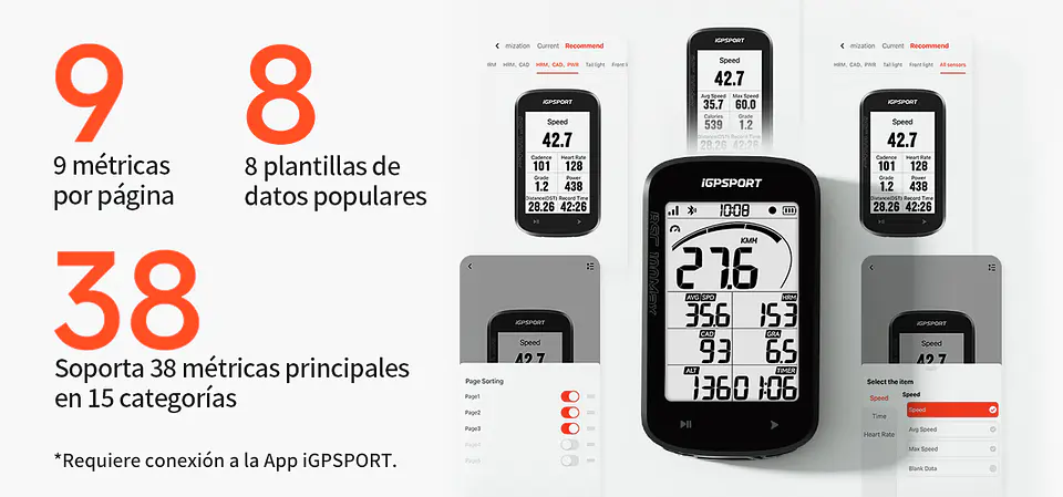 Ciclocomputador GPS iGPSPORT BSC100Max Pantalla 3” 5