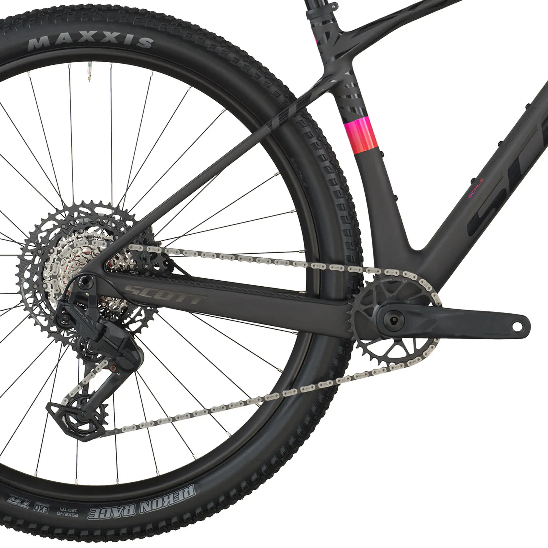 Bicicleta MTB Scott Scale 910 Carbon Aro 29 SRAM Eagle 70 Negro/Rosa 4