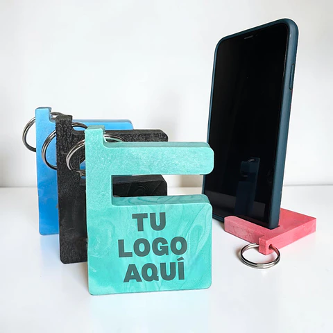 Llavero soporte de celular PEYU | Plastico Reciclado