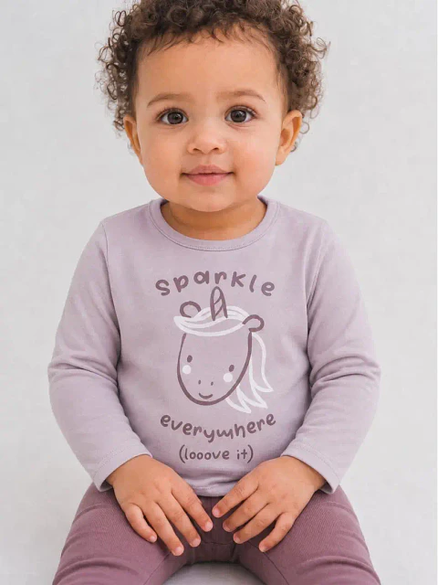 Camisola Fina Bebé "Sparkle Everywhere" Unicórnio (6M aos 36M)
