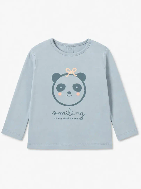 Camisola Fina Bebé "Smiling" Panda  (6M aos 36M)