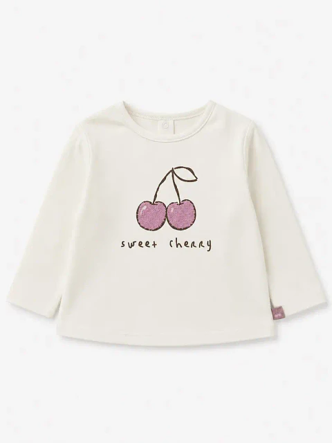 Camisola Fina Bebé "Sweet Cherry" Cerejas Creme (6M aos 36M)