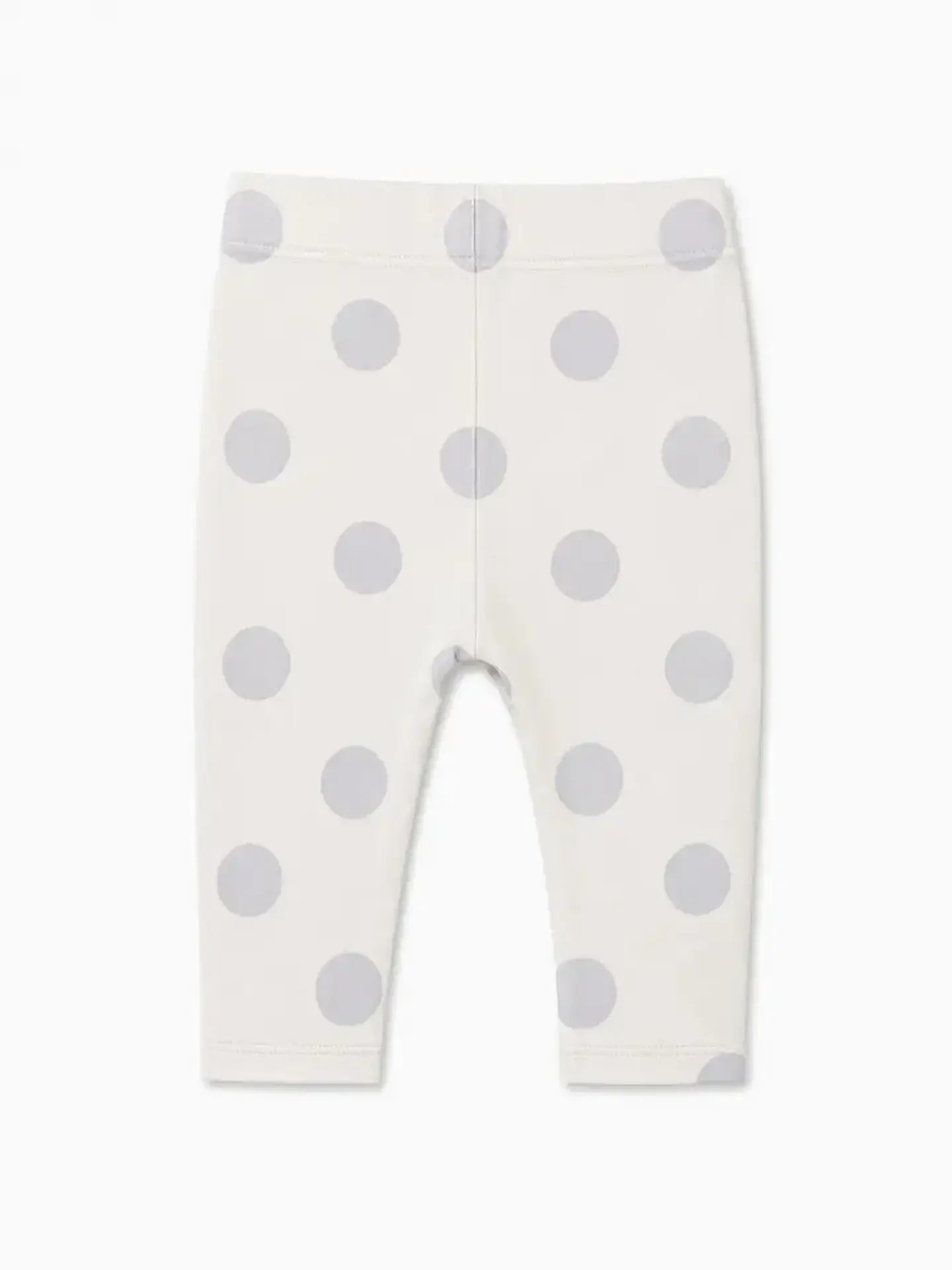 Leggings Bebé Menina Bolas Creme e Cinza (6M-36M) | Pezitos 2