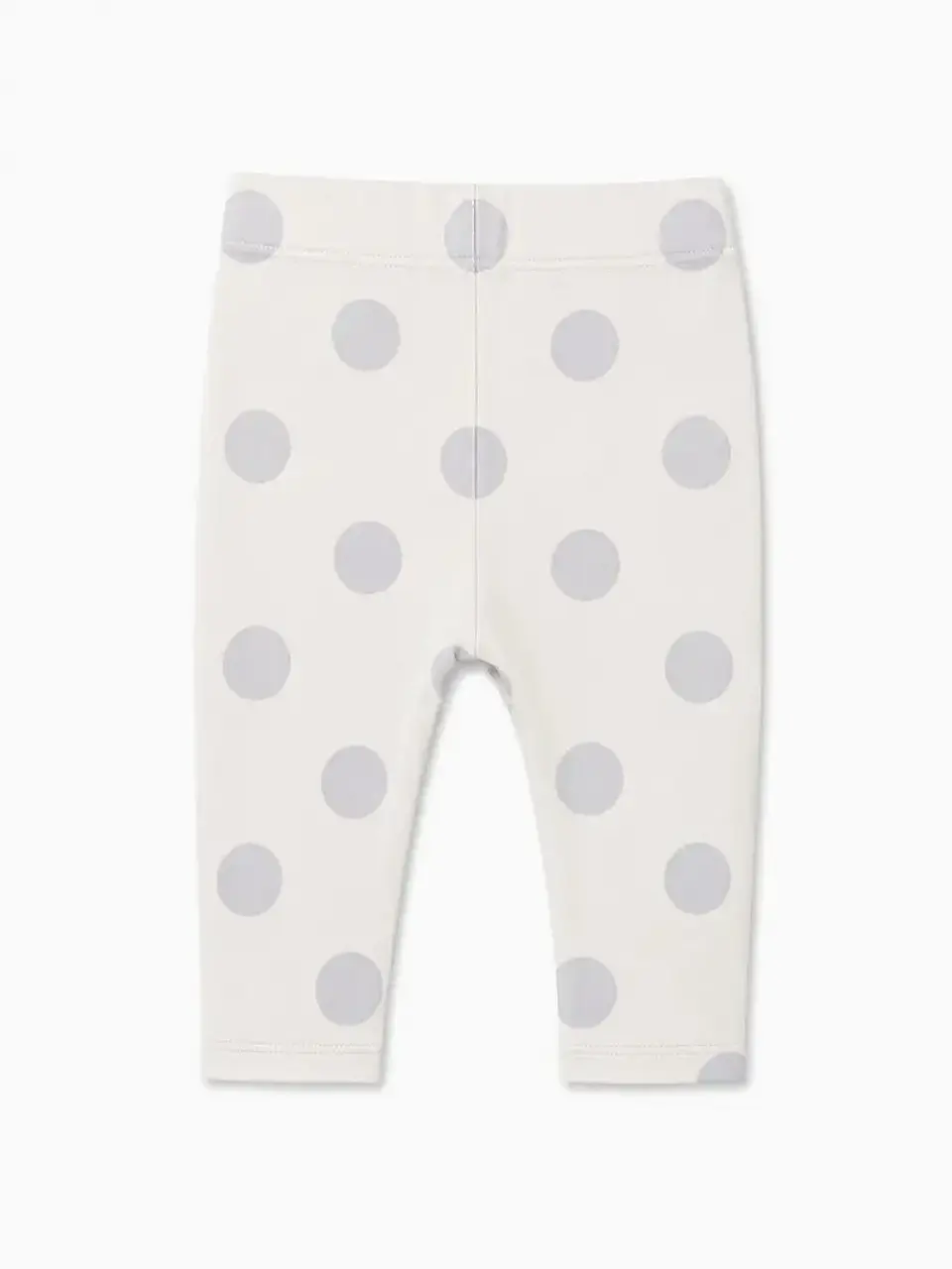 Leggings Bebé Menina Bolas Creme e Cinza (6M-36M) | Pezitos 2
