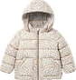 Anorak Acolchoado Bebé Menina Flores Creme (6M aos 36M) - Thumbnail 2