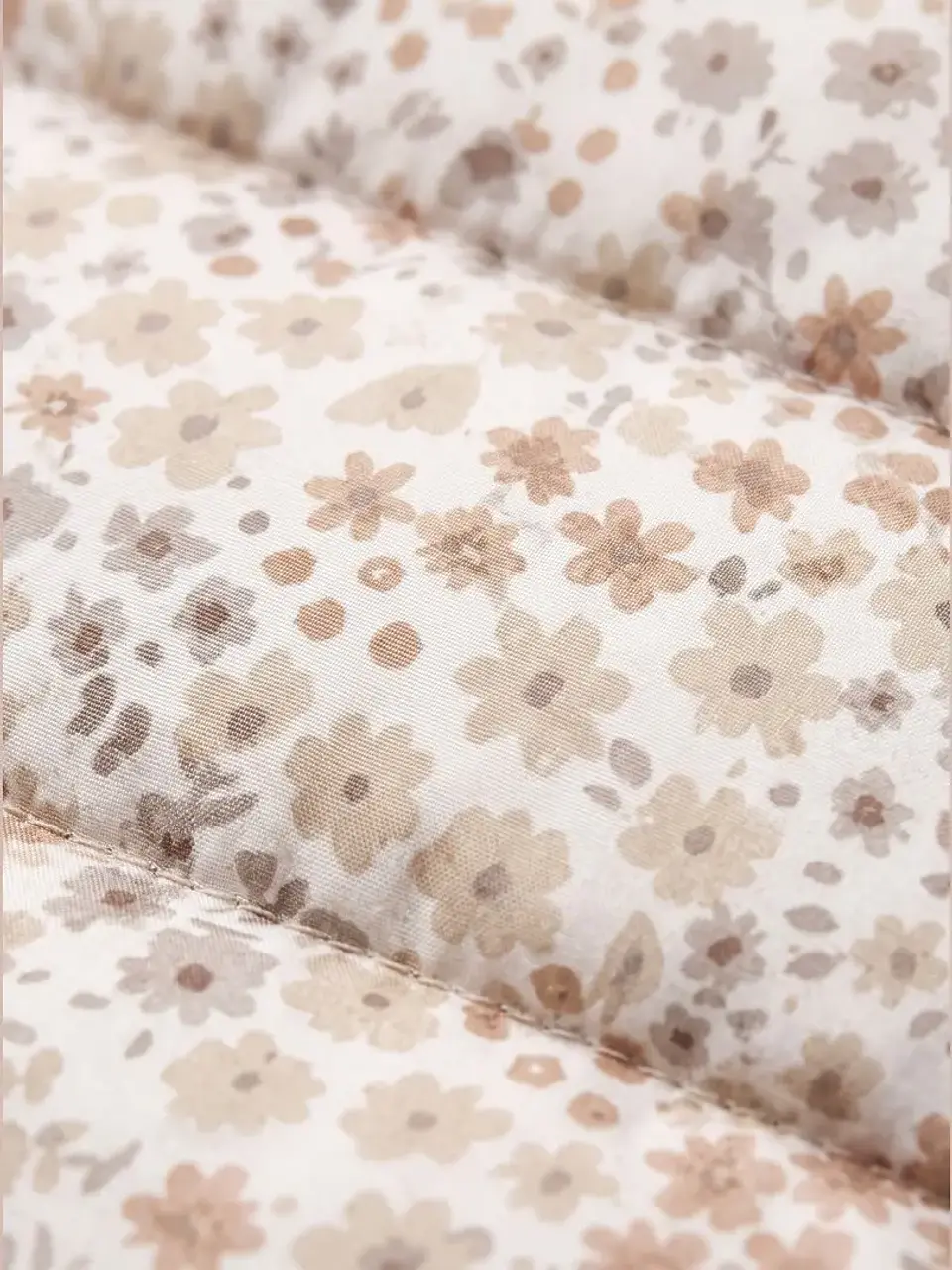 Anorak Acolchoado Bebé Menina Flores Creme (6M aos 36M) 3