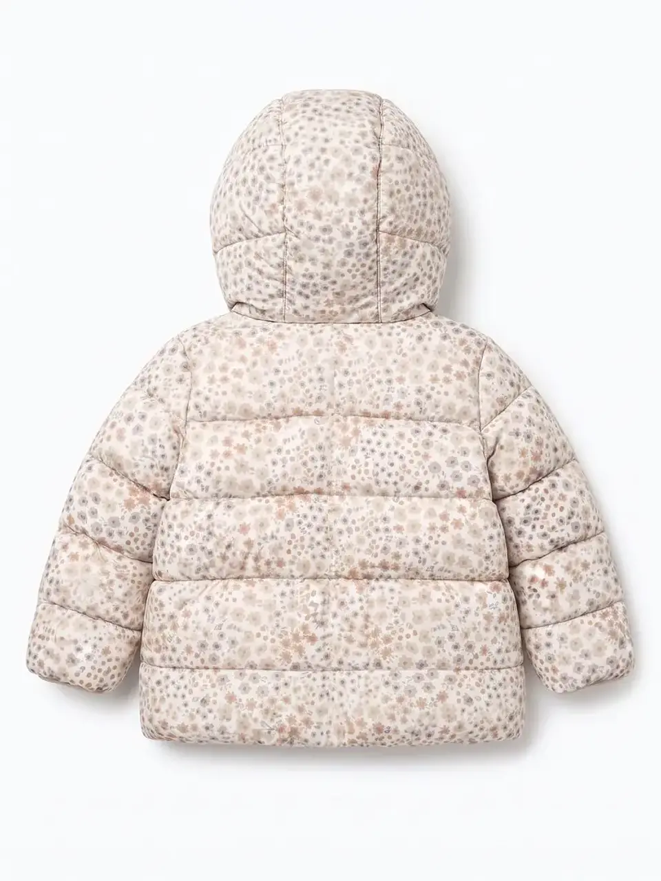 Anorak Acolchoado Bebé Menina Flores Creme (6M aos 36M) 4