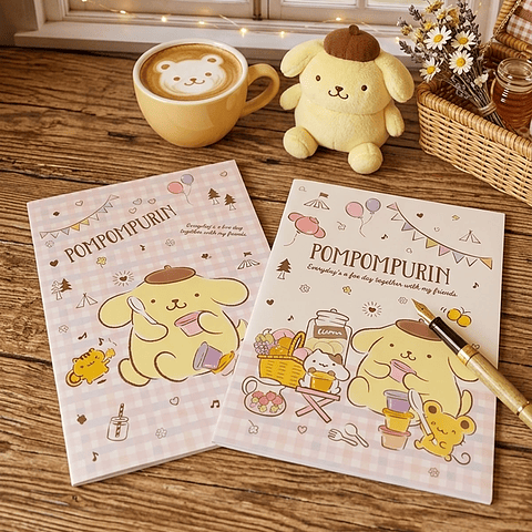 Cuaderno Pompompurin Sanrio – Diseño Picnic