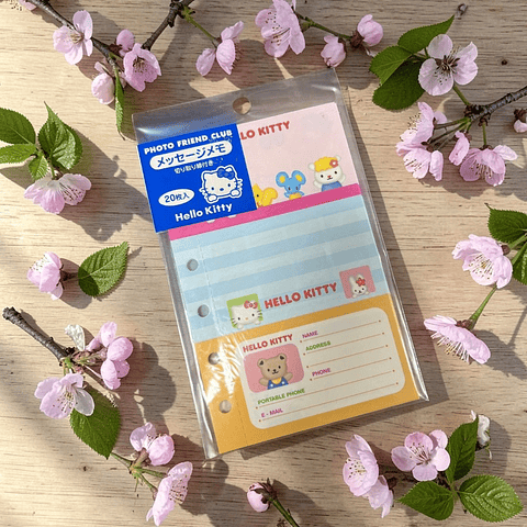 Set de Hojas Memo Hello Kitty – Photo Friend Club (20 hojas)