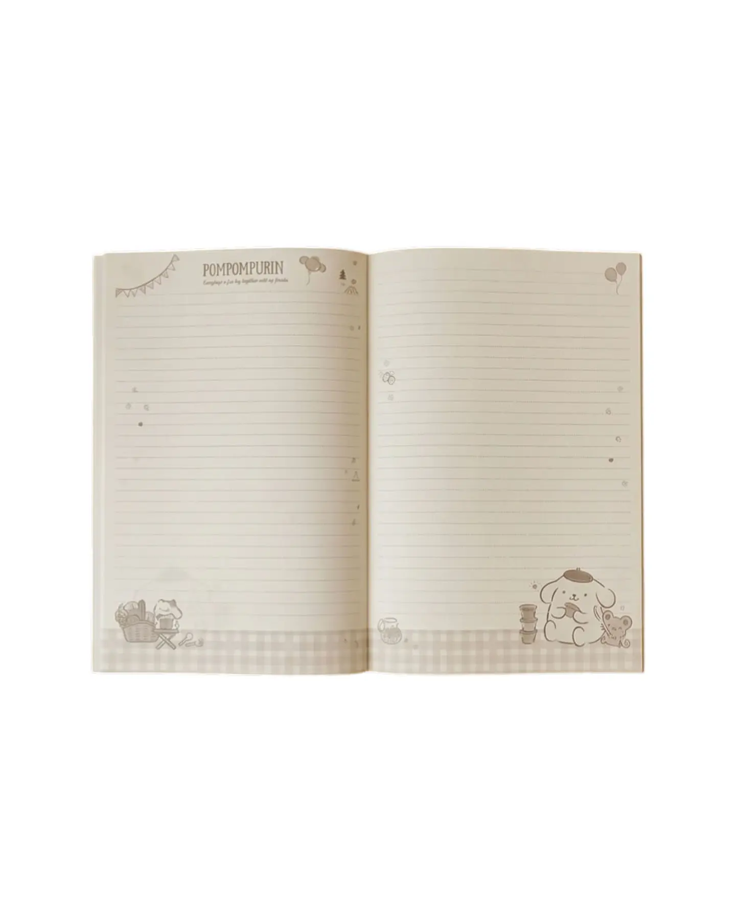 [Entrega inmediata] Cuaderno Pompompurin Sanrio – Diseño Picnic 2