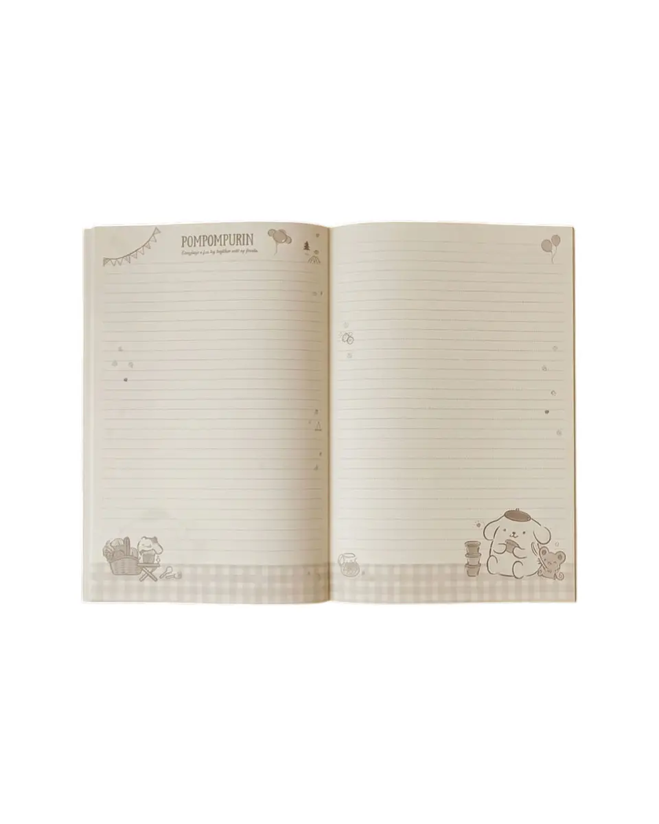 [Entrega inmediata] Cuaderno Pompompurin Sanrio – Diseño Picnic 2