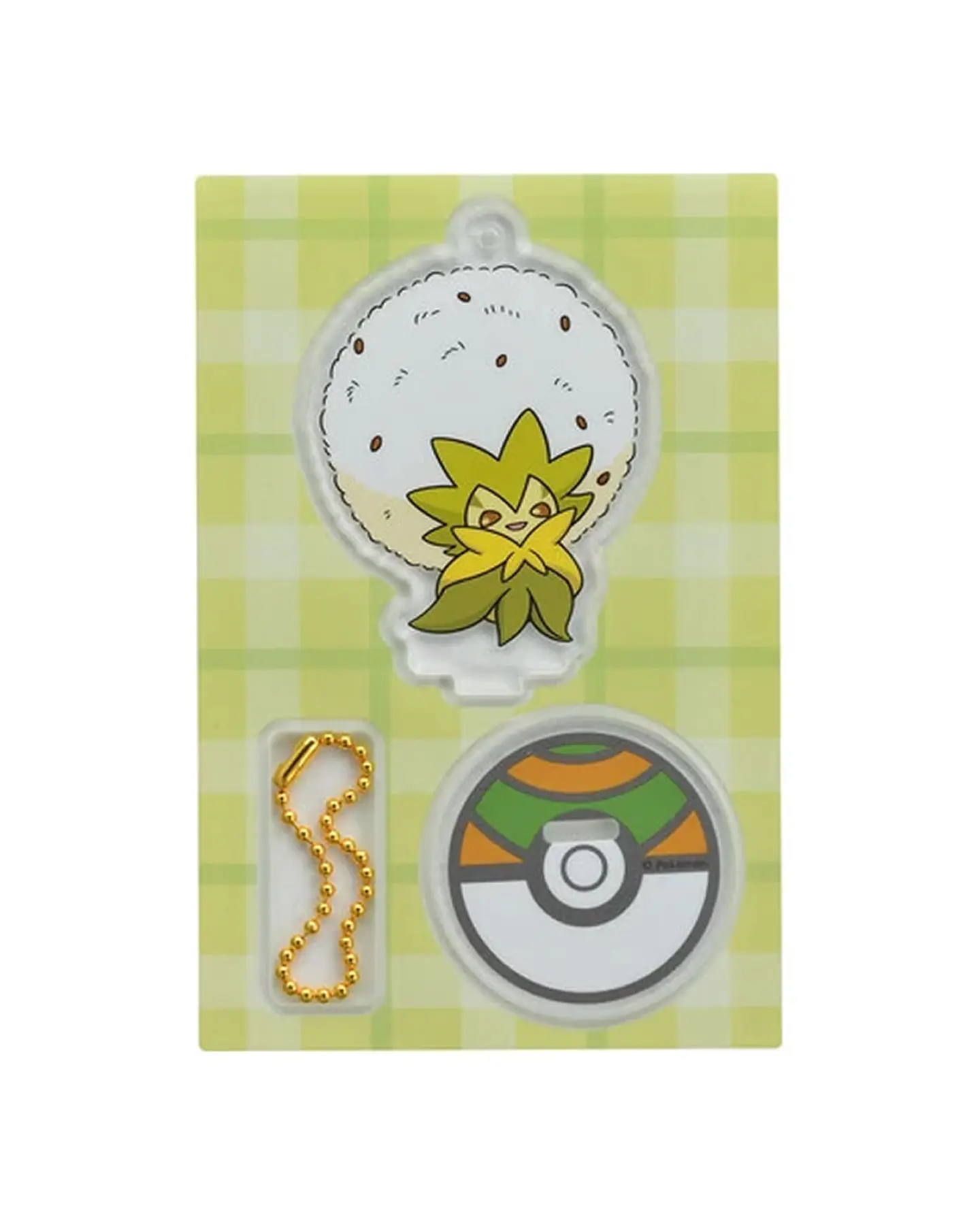 Llavero Acrílico Eldegoss Pokémon Center Japón (Incluye Soporte) 3