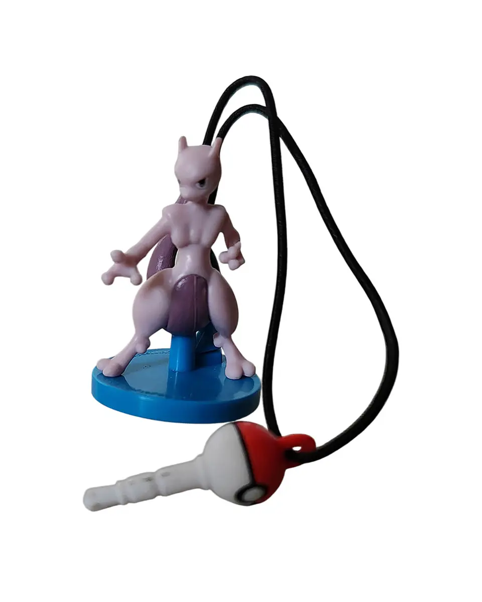 Strap con figura Pokémon Mewtwo Limpiapantallas -Nintendo Switch 3DS Original Japón 1