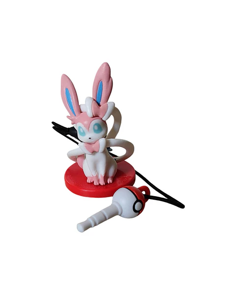 Strap con figura Pokémon Sylveon Limpiapantallas -Nintendo Switch 3DS Original Japón