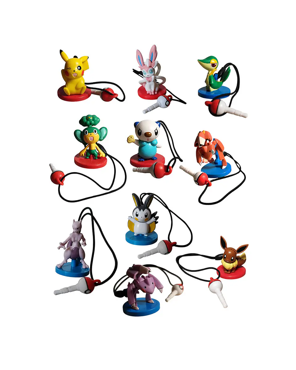 Set Completo 10 Pokémon Figure Strap Seven Eleven Japón Original 1
