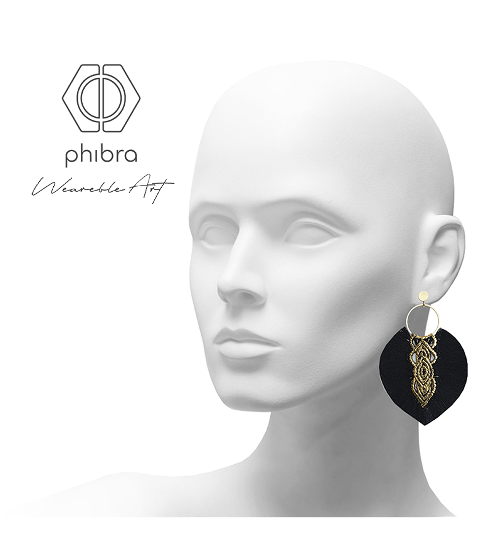 Aros Hebras II Negro Dorado