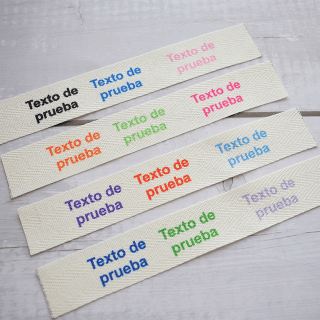 Etiquetas cinta espiga para marcar ropa de colegio
