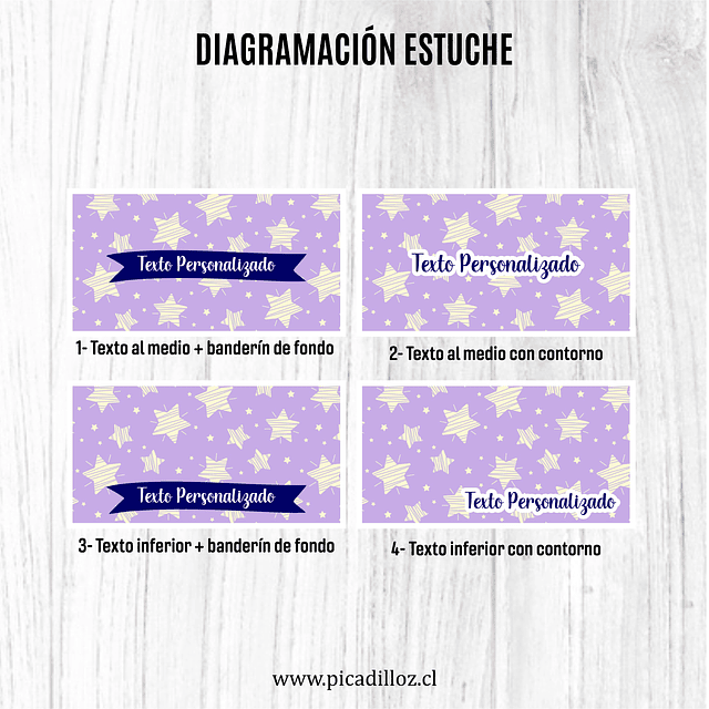 Estuche estampado con nombre