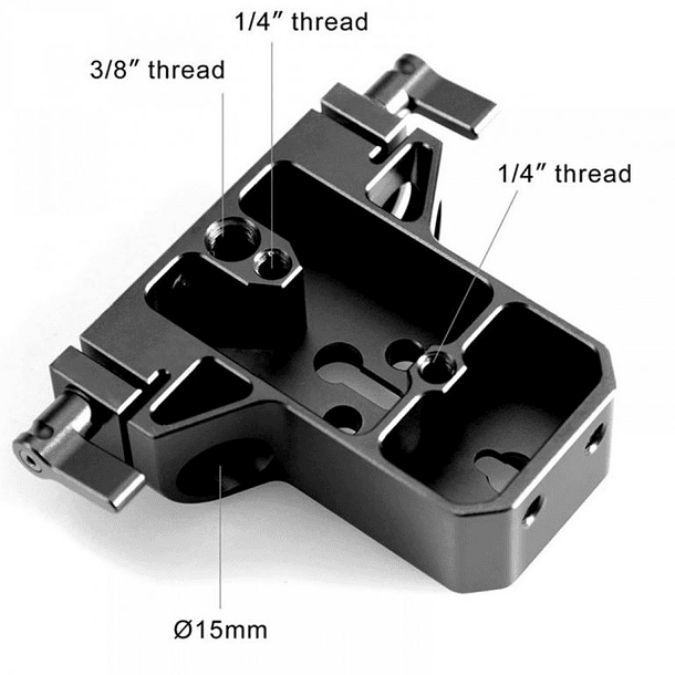 SMALLRIG 1674 BASE PEQUEÑA PARA RODS 15MM 2