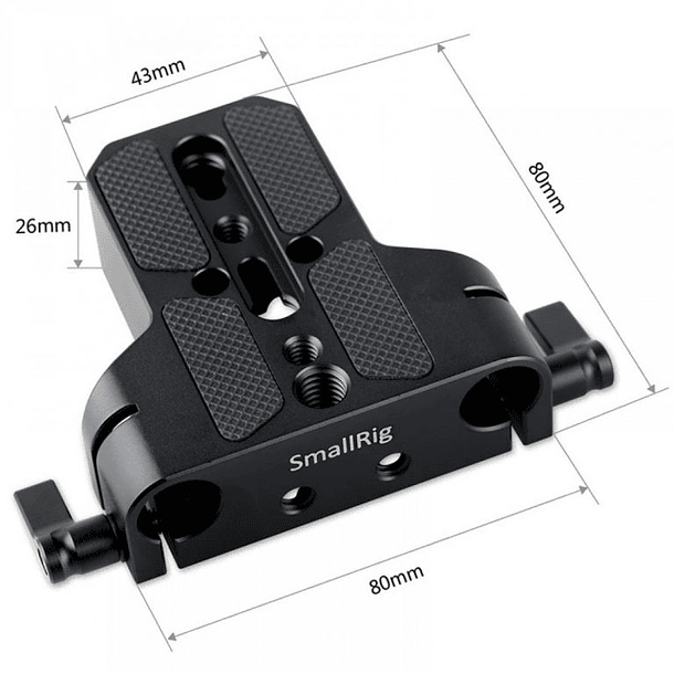 SMALLRIG 1674 BASE PEQUEÑA PARA RODS 15MM 3