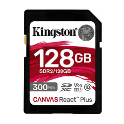 Tarjeta SD Kingston Canvas React Plus 128GB UHS-II v90