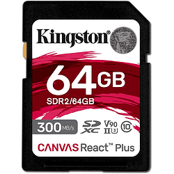 Tarjeta SD Kingston Canvas React Plus 64GB UHS-II v90