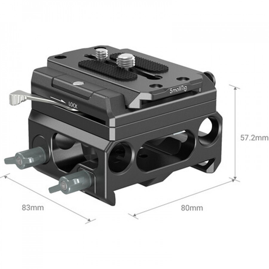 PLACA MAGNESIO SMALLRIG 3067 CON SISTEMA DE SOPORTE DE RIELES RODS DE 15 MM