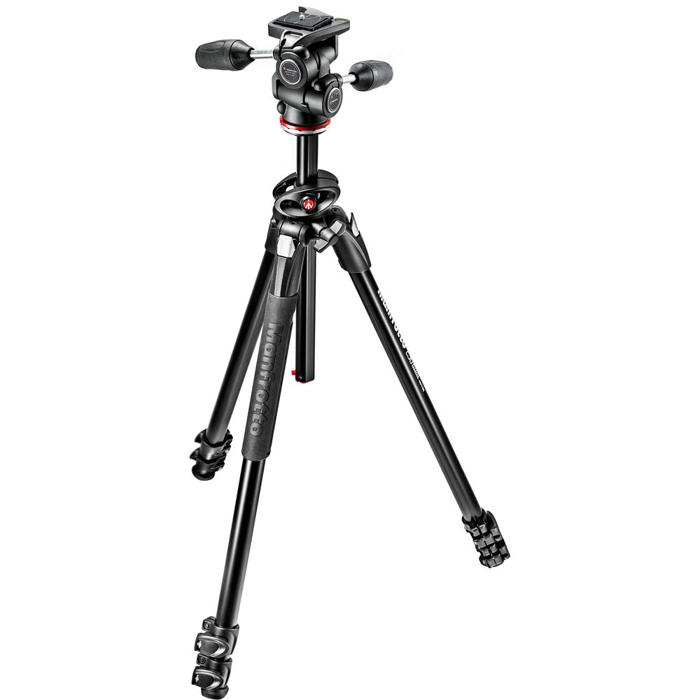 Trípode de Aluminio Manfrotto 290 Dual - Cabezal de Tres Vías