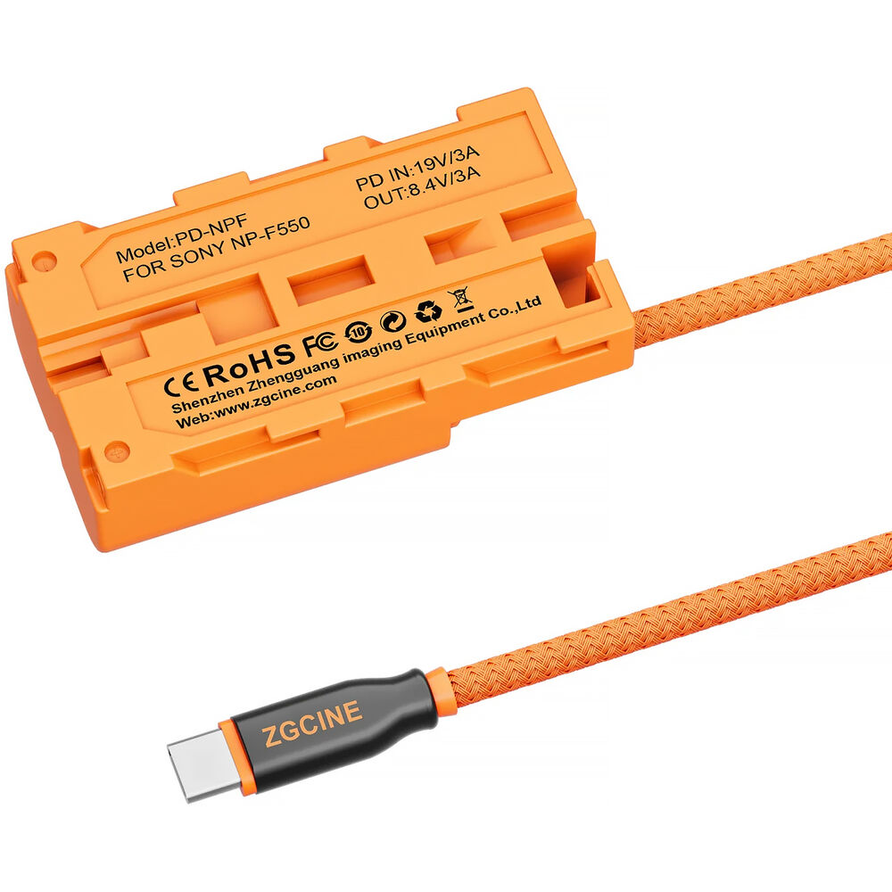 Dummy Battery ZGCINE USB-C PD NP-F Serie L - 60cm