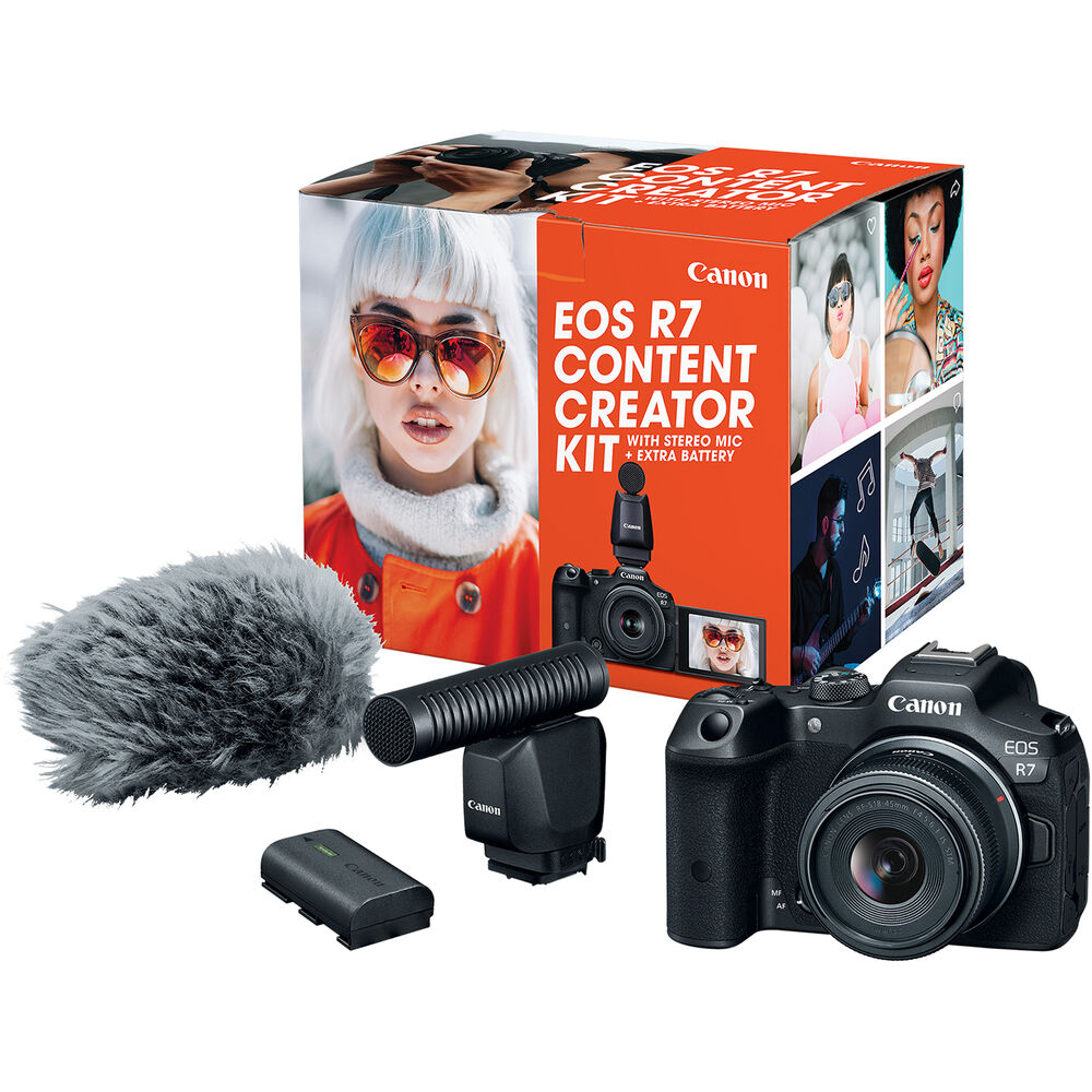 Cámara Mirrorless Canon EOS R7 - Content Creator Kit