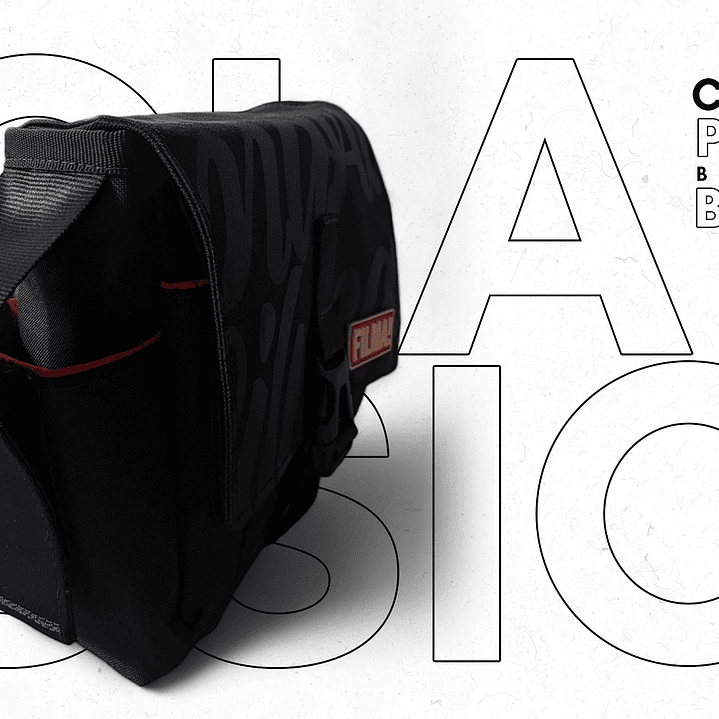 Bolso Filma Classic Pouch - Black on Black 4