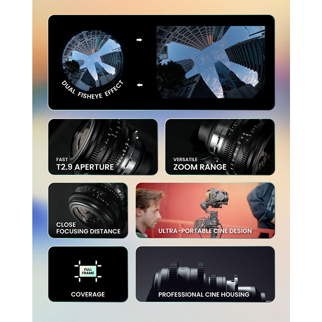 Lente Venus Optics Venus 8-15mm T2.9 Zoom Fisheye Cine - Montura PL 6