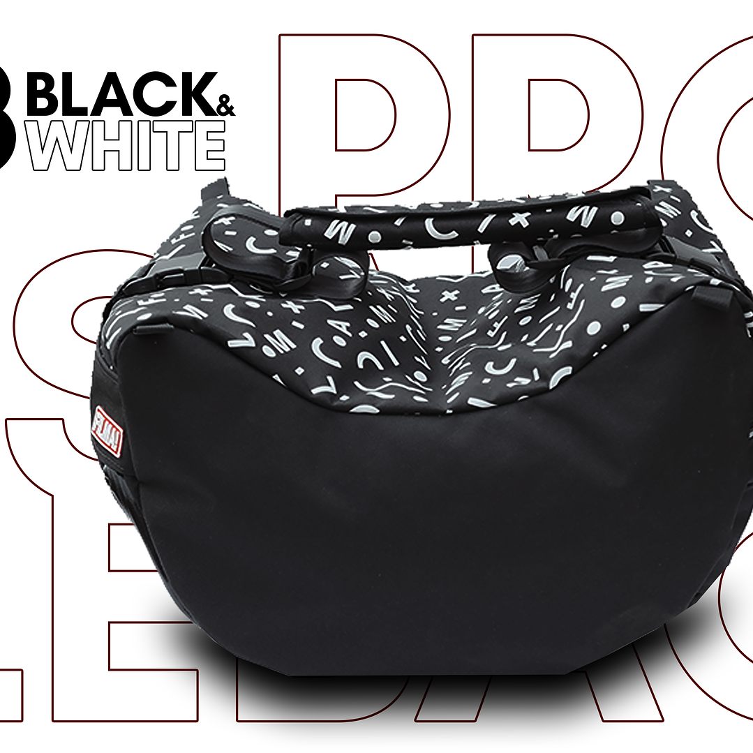 Saddle Bag Filma Pro 08 - White on Black 2