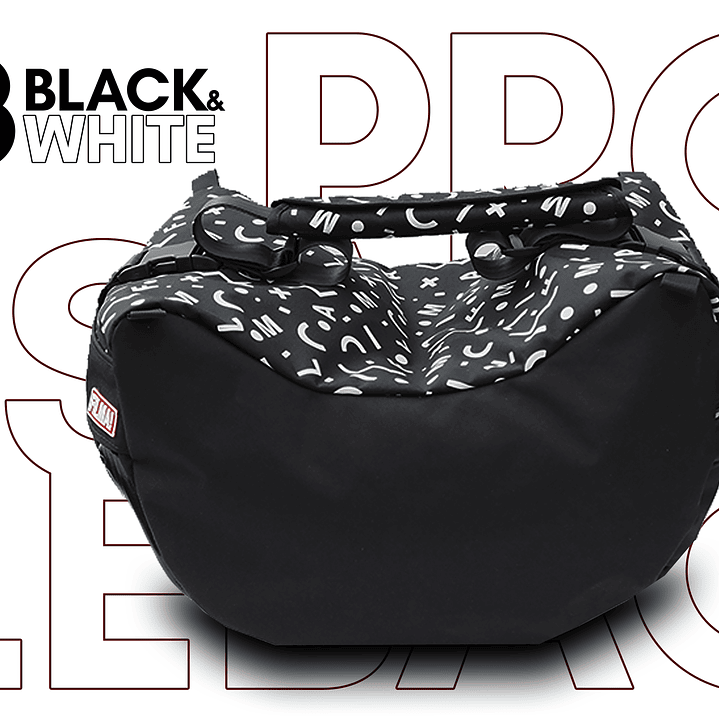 Saddle Bag Filma Pro 08 - White on Black 2